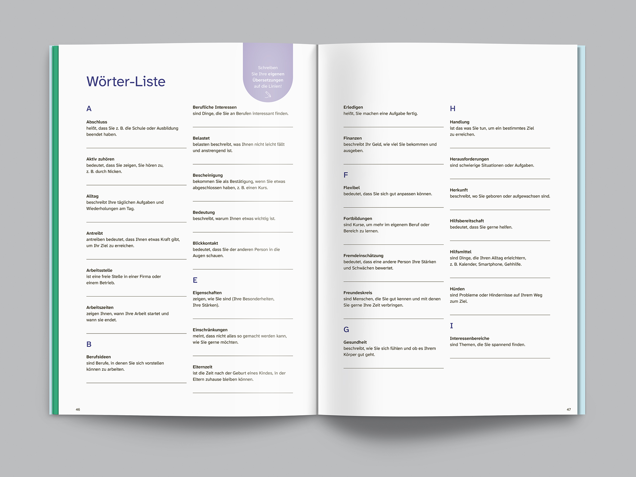 CoachingHeft Kompakt (Leichte Sprache): Jobcoaching Workbook mit Glossar